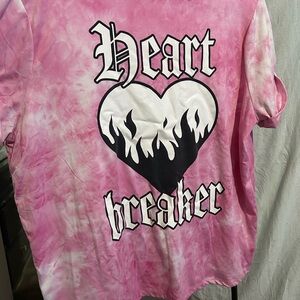 Pink Tie-Dye Heartbreaker Woman’s Shirt